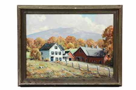 Appraisal: OOCB - New Hampshire Homestead in Autumn by John F