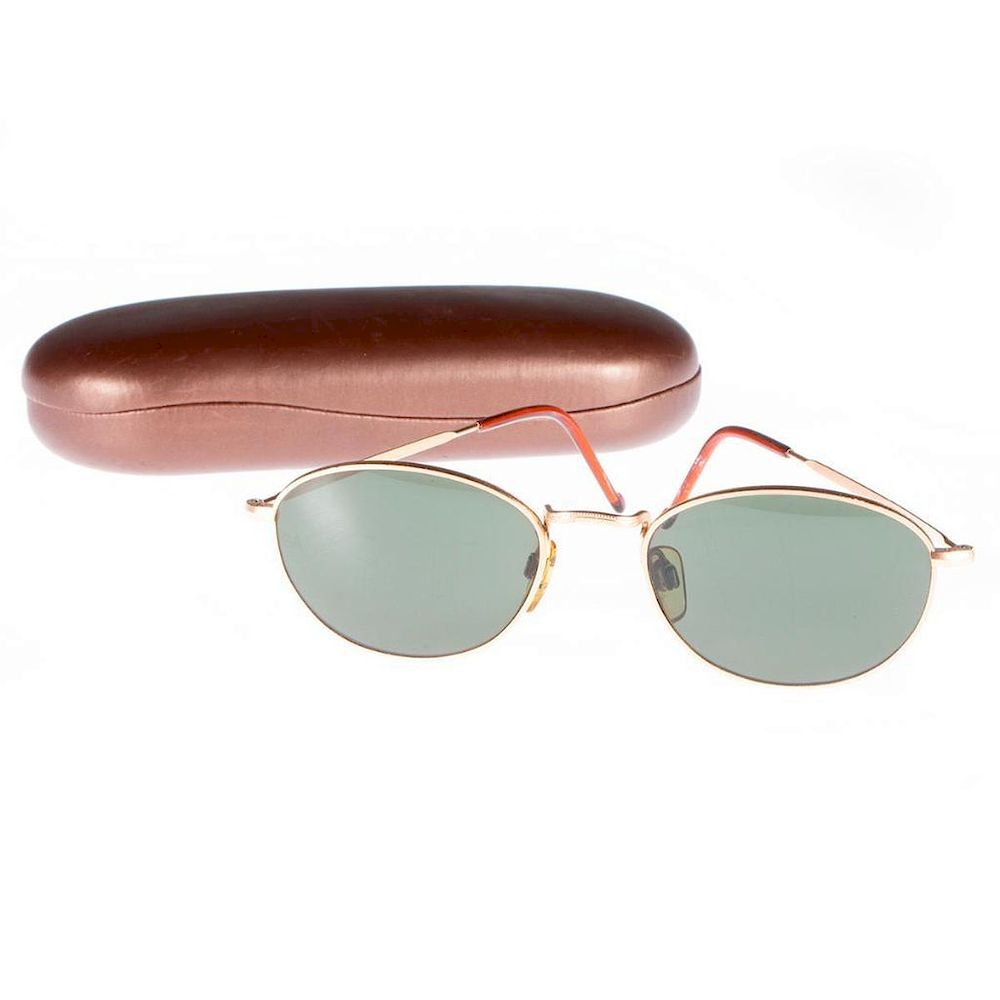 Appraisal: Pair of Giorgio Armani Goldtone Sunglasses Pair of Giorgio Armani