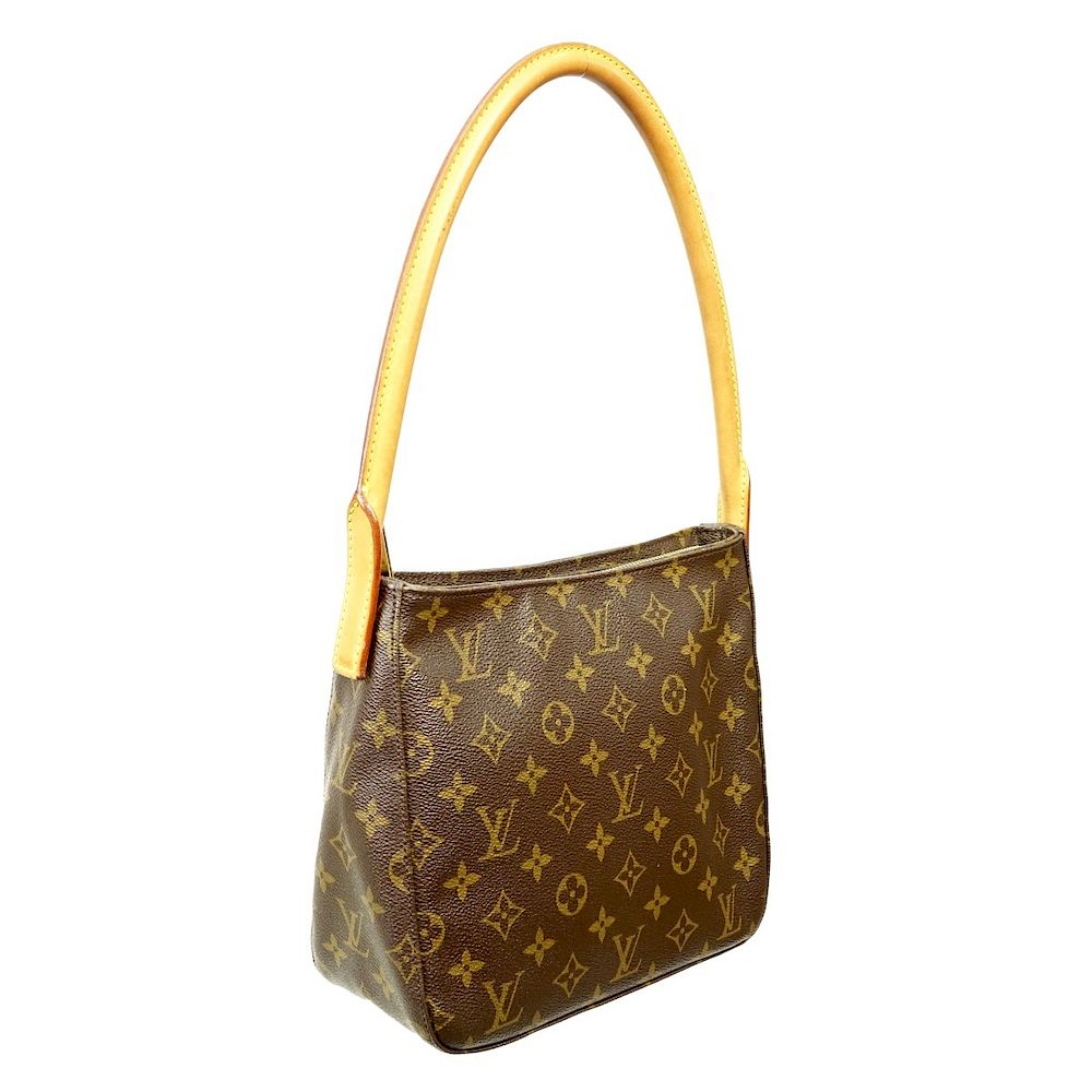 Appraisal: Louis Vuitton Brown Canvas Monogram Looping MM Louis Vuitton Brown