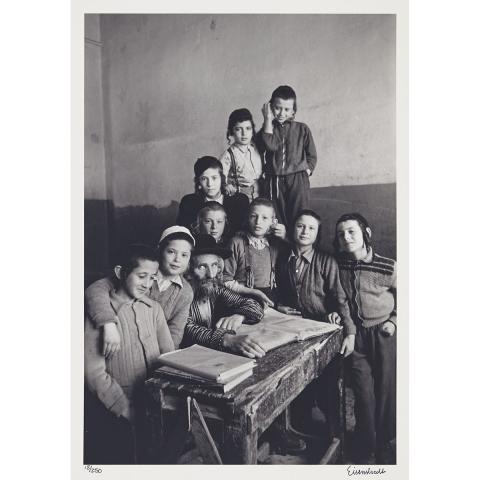 Appraisal: Alfred Eisenstaedt - RABBI ELEAZAR BRIZEL AND STUDENTS JERUSALEM PRINTED