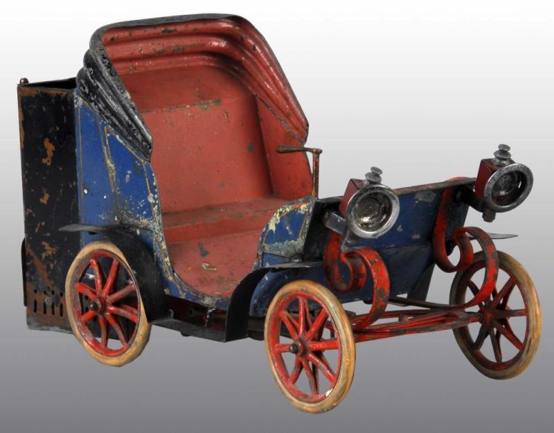 Appraisal: Tin Carette Live Steam Automobile Toy Description German Headlights and