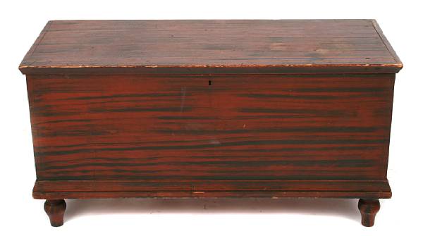 Appraisal: An American faux grain painted blanket chest height in width