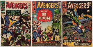 Appraisal: The Avengers Lot of Comic Books Marvel Including Nos two