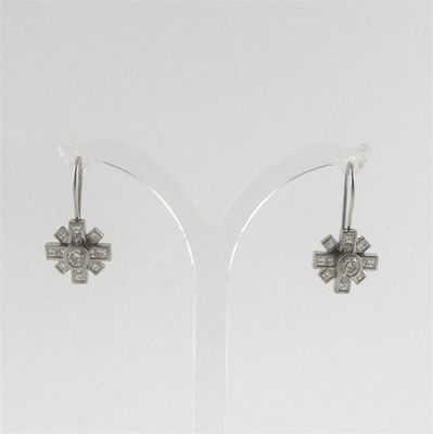 Appraisal: A pair of cruciform earrings set with brilliant and princess