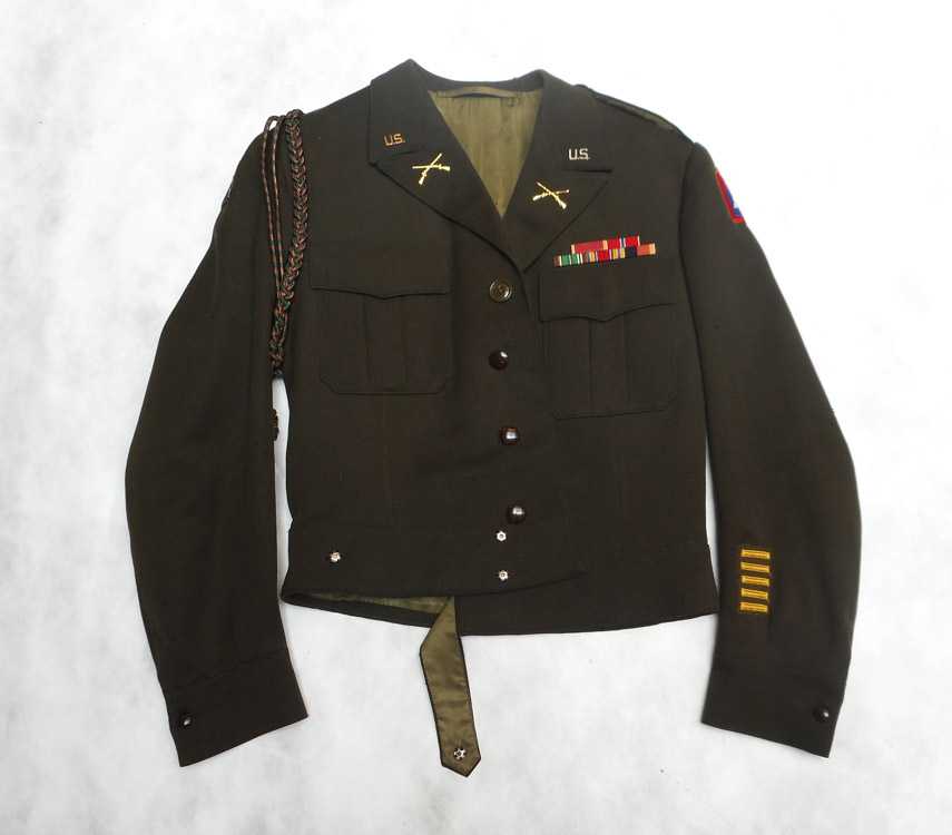 Appraisal: COLLECTION OF MILITARY UNIFORMS AND ACCESSORIES including ETO style Ike