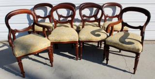 Appraisal: Set of Victorian balloon back dining chairs Set of Victorian