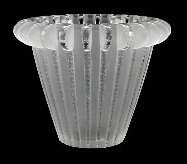 Appraisal: A Lalique frosted glass Fern vase inscribed Lalique France height