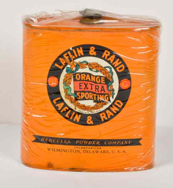 Appraisal: Half-Pound Powder Can By Laflin Rand '' x '' orange