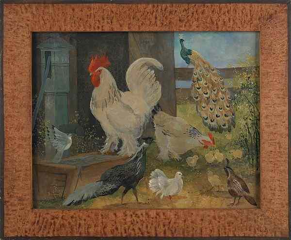 Appraisal: Jeanne Davies American b oil on canvas barn scene signed