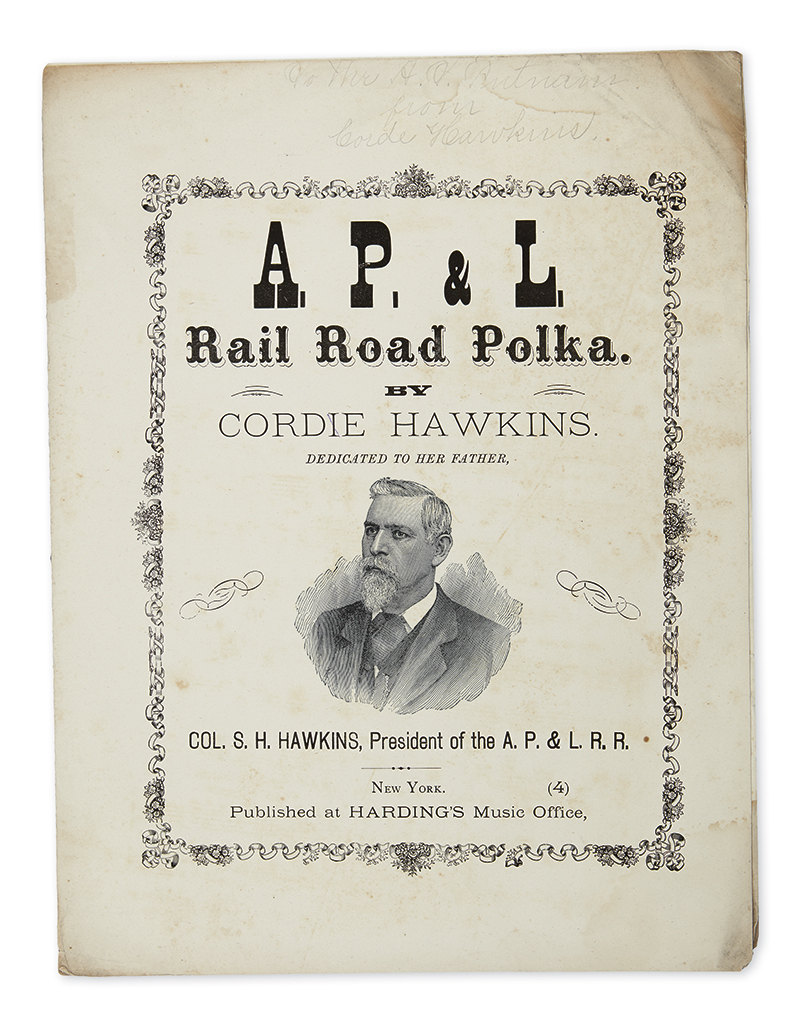 Appraisal: RAILROADS Hawkins Cordelia Cordie A P L Rail Road Polka