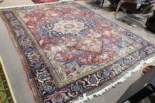 Appraisal: Persian Mashad carpet wear Persian Mashad carpet wear ' x