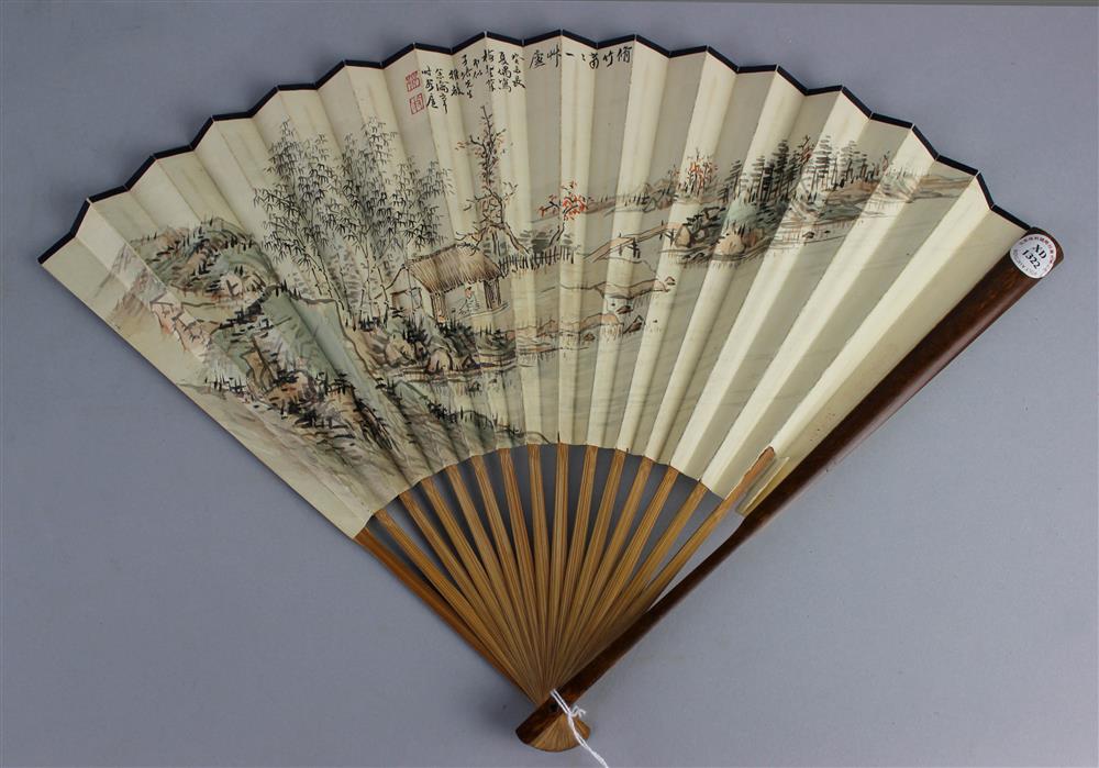 Appraisal: YUAN XILUO CHINESE - FAN FOR ZIPEI Ink and color