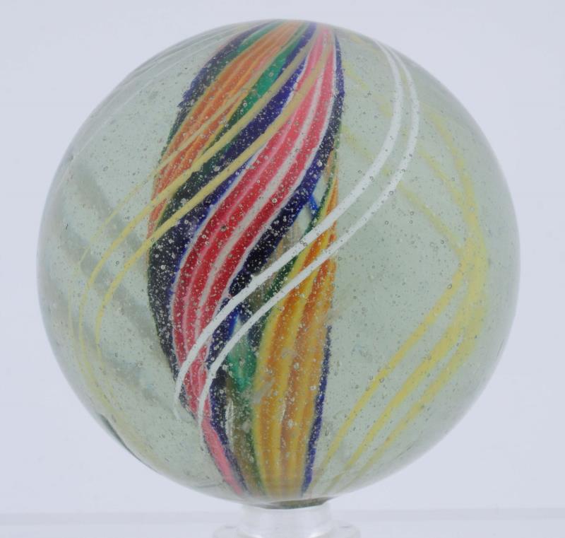 Appraisal: Large Divided Core Swirl Marble Multicolor divided core with outer