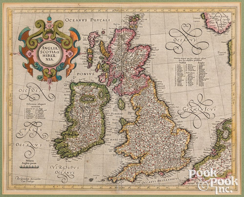 Appraisal: Gerard Mercator Anglia Scotia et Hibernia map Gerard Mercator Anglia