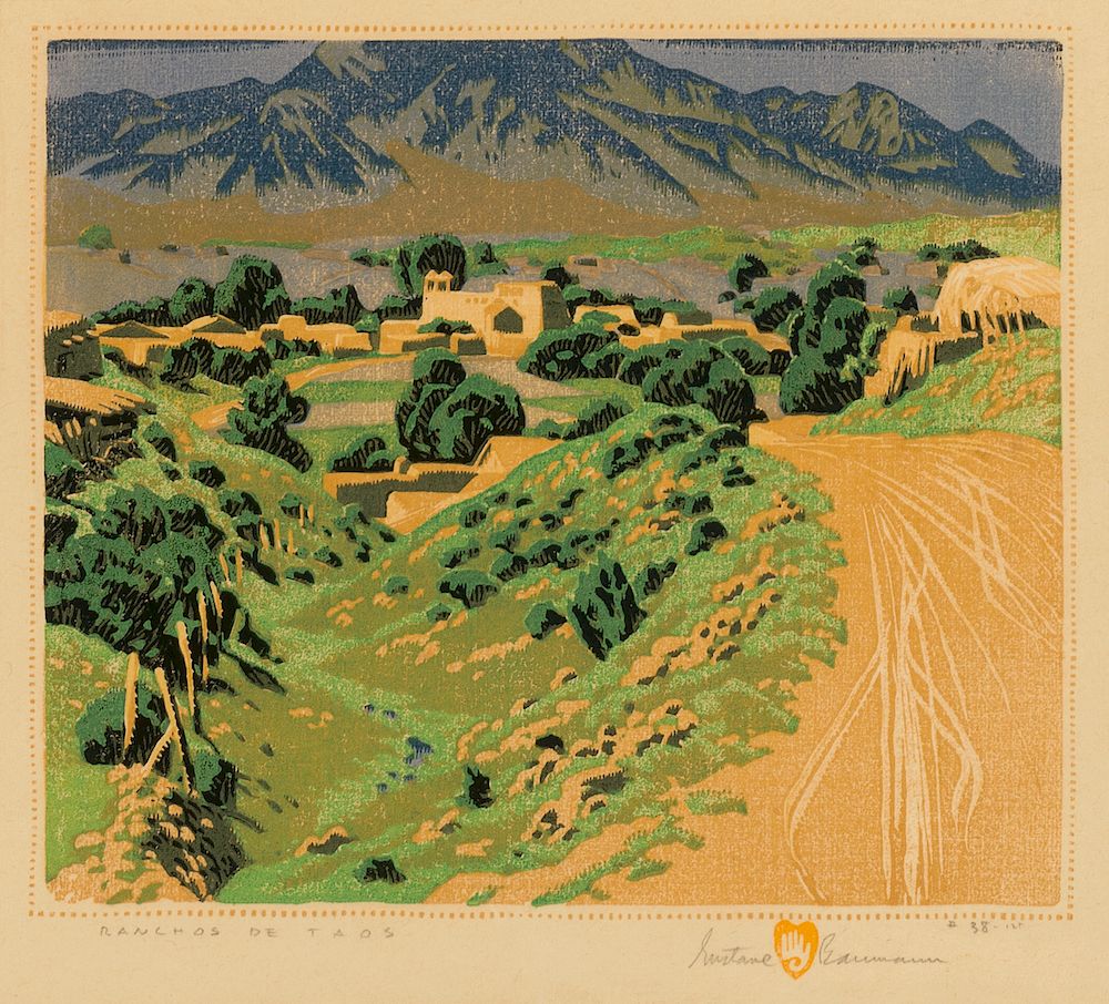 Appraisal: Gustave Baumann Ranchos de Taos GUSTAVE BAUMANN - Ranchos de