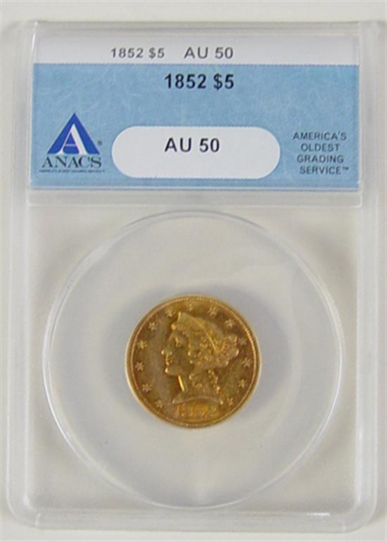 Appraisal: Gold Coin Anacs certified and graded AU