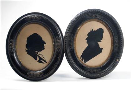 Appraisal: Pair of Silhouettes George and Martha Washington th century Unsigned