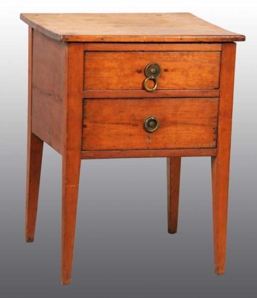 Appraisal: Wooden Primitive -Drawer End Table Description Hardware is replaced Condition