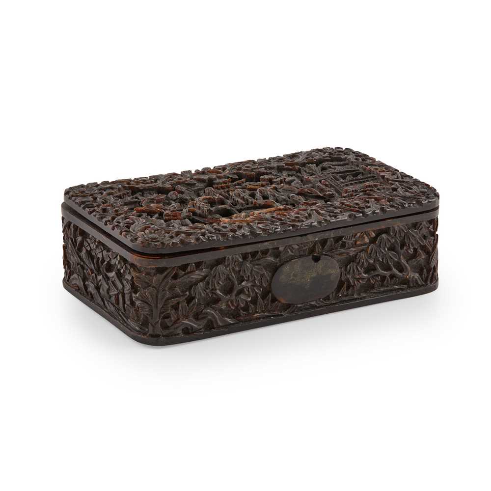 Appraisal: Y TORTOISESHELL RECTANGULAR SNUFF BOX AND COVER QING DYNASTY TH