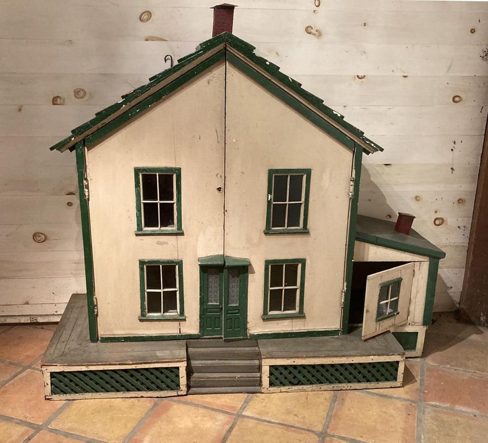 Appraisal: Very Large Vintage Three Story Dollhouse with double opening front