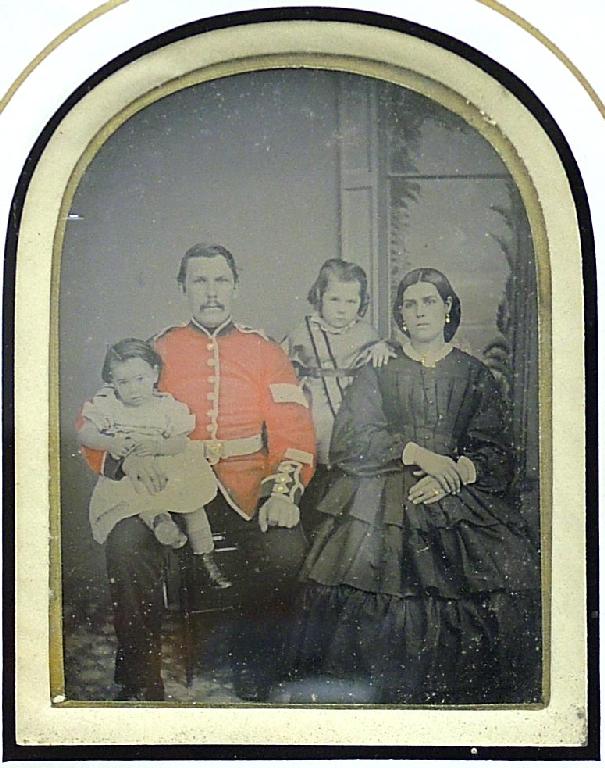 Appraisal: Hand tinted quarter plate Ambrotype depicting a British Army Sergeant