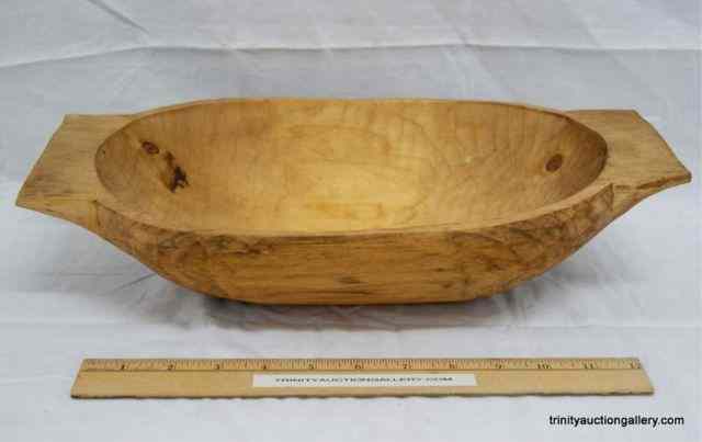 Appraisal: Romanian Hand Hewed Wooden Dough BowlThis is a very nice