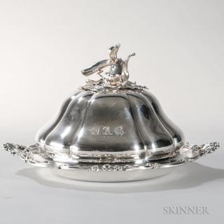 Appraisal: Victorian Sterling Silver Vegetable Dish and Cover London - John