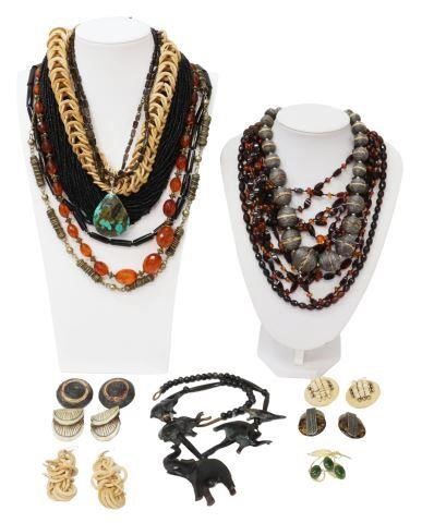 Appraisal: lot Collection of estate organic beaded and costume jewelry various