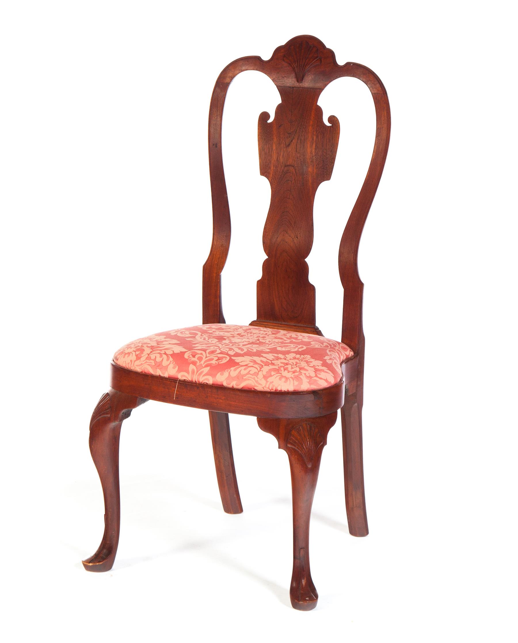 Appraisal: AMERICAN QUEEN ANNE SIDE CHAIR Attributed to Boston mid th