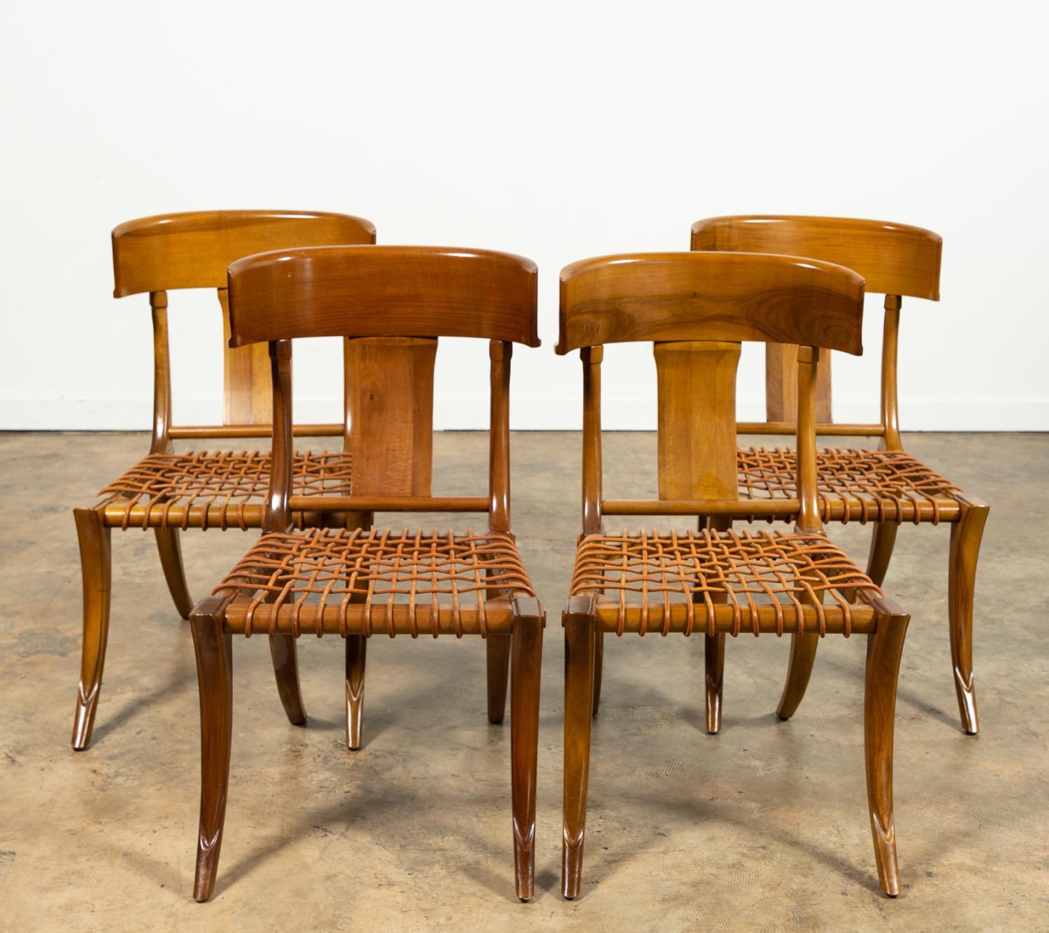 Appraisal: SET ARES KLISMOS SIDE CHAIRS BY KREISS Kreiss Collection American