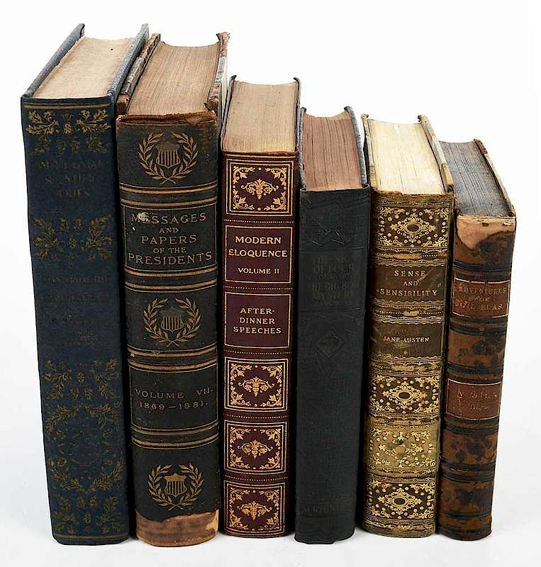 Appraisal: Assorted Books Some Leather Bound comprising six volumes Smithsonian Scientific