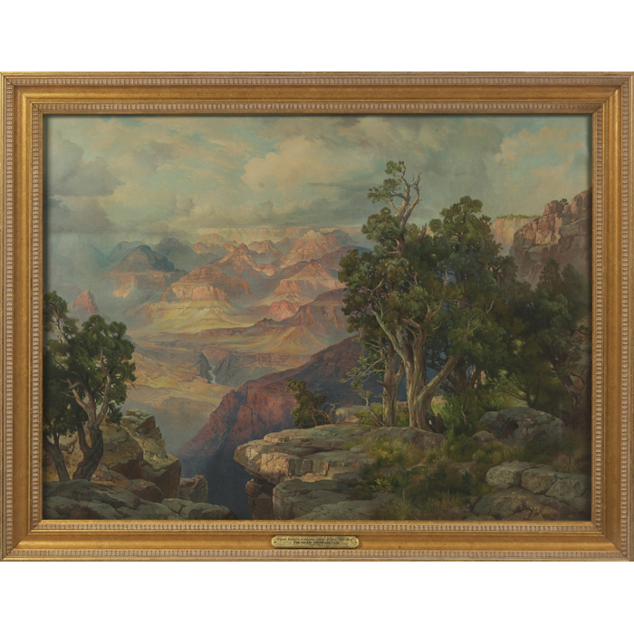 Appraisal: Thomas Moran Grand Canyon of Arizona from Hermit Rim Road