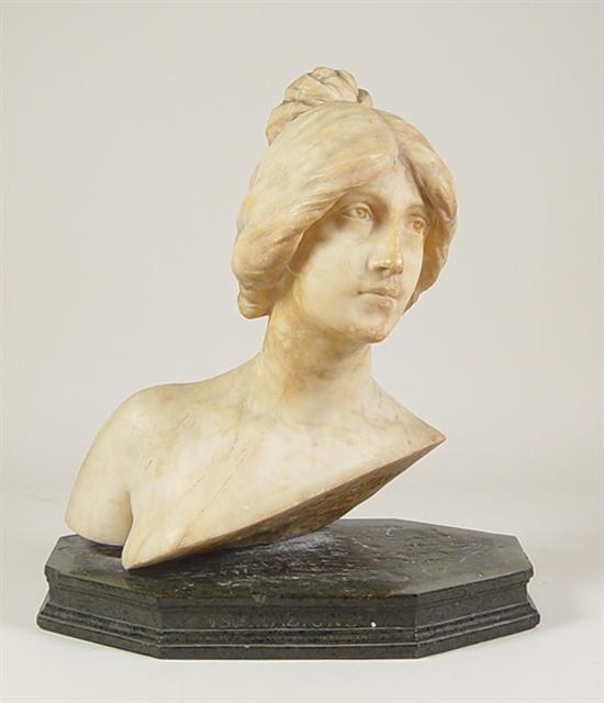 Appraisal: Marble Bust of Woman Circa mid to late 's Marble