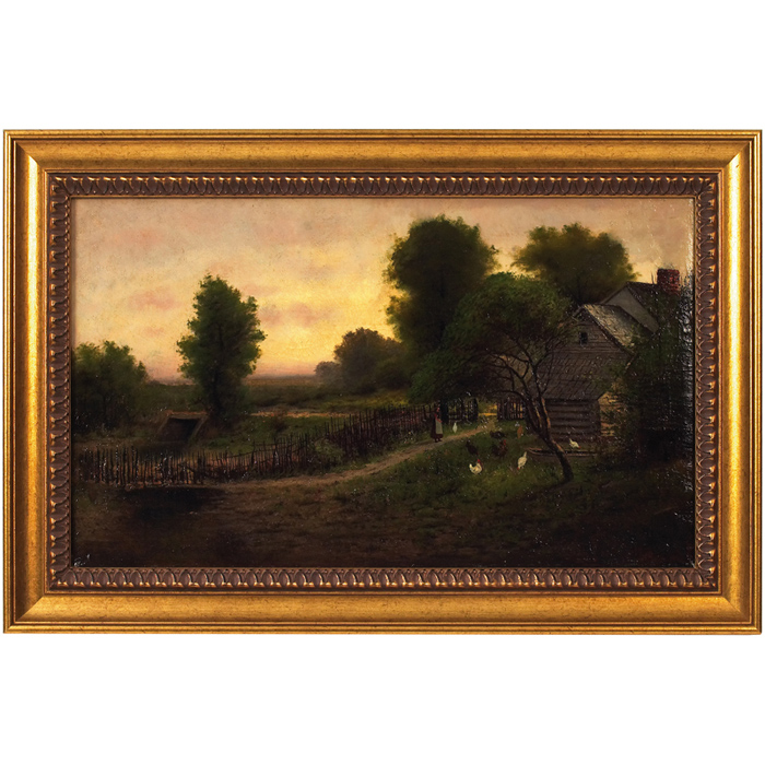 Appraisal: William F Hardy American th- th century Farm Scene c