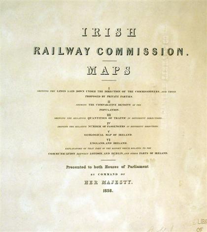 Appraisal: vol Irish Railway Commission Maps N p Lg folio modern