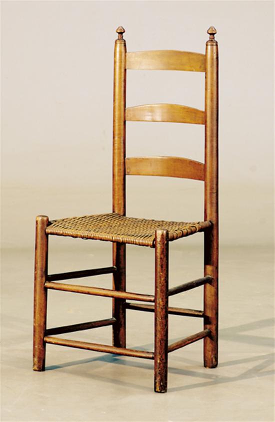 Appraisal: American maple ladder-back side chair first half th centurystraight top