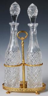 Appraisal: A PAIR OF FINE CUT FRENCH CRYSTAL BOTTLES IN ORMOLU