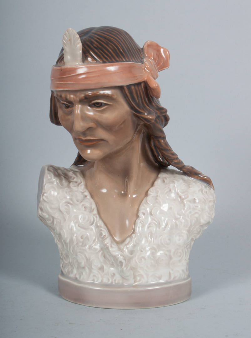 Appraisal: Dahl-Jensen porcelain bust of an American Indian stamp mark in