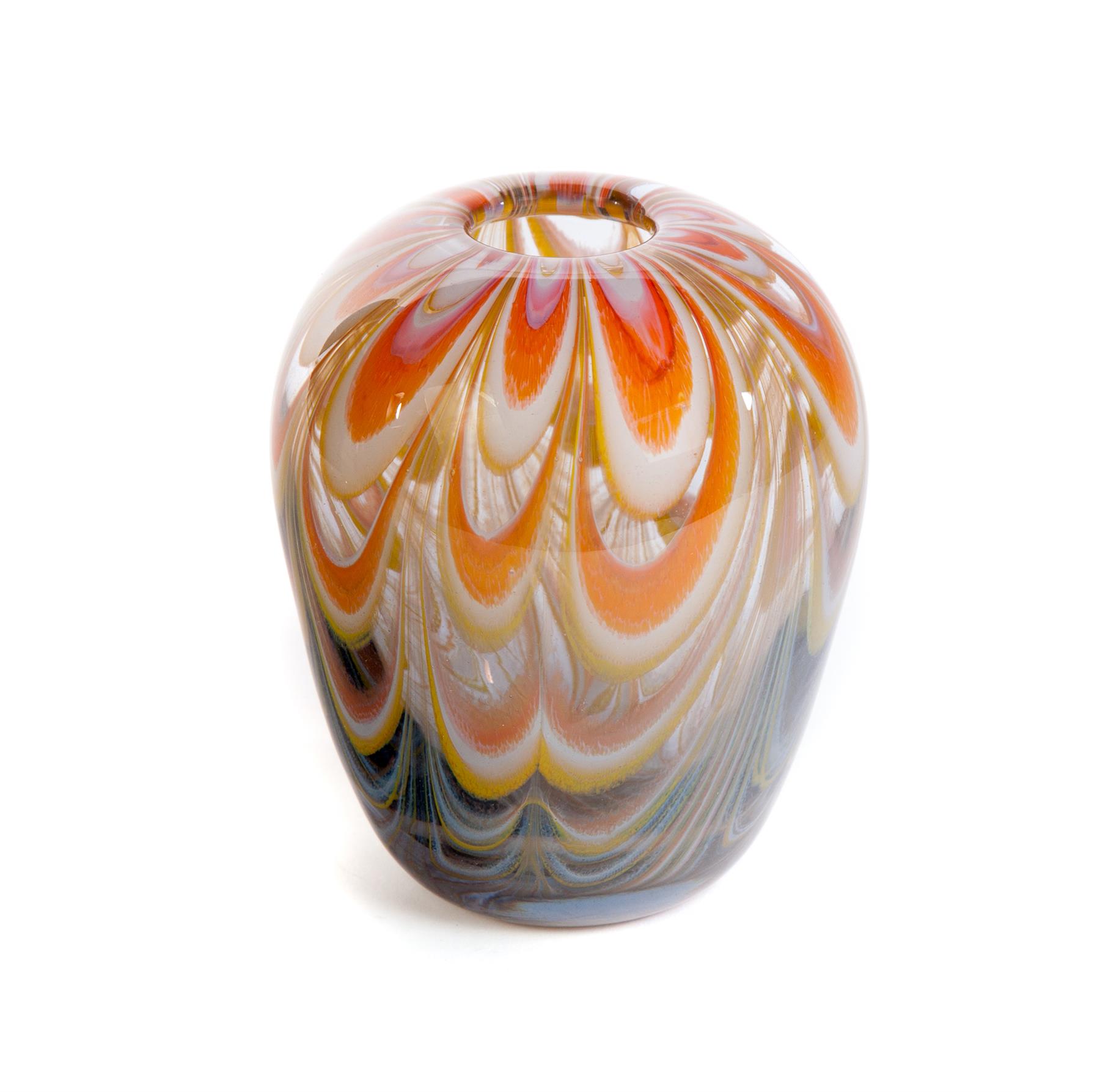 Appraisal: OVOID ART GLASS VASE BY LABINO Grand Rapids Ohio Pale