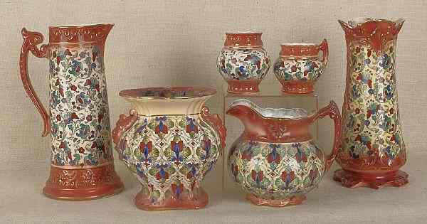 Appraisal: Six pieces of Haynes Pottery Baltimore Maryland porcelain th c