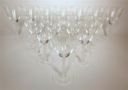 Appraisal: Crystal wine glasses lalique nd half th century