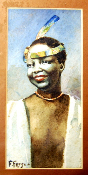 Appraisal: C P - Portrait of an African native with child