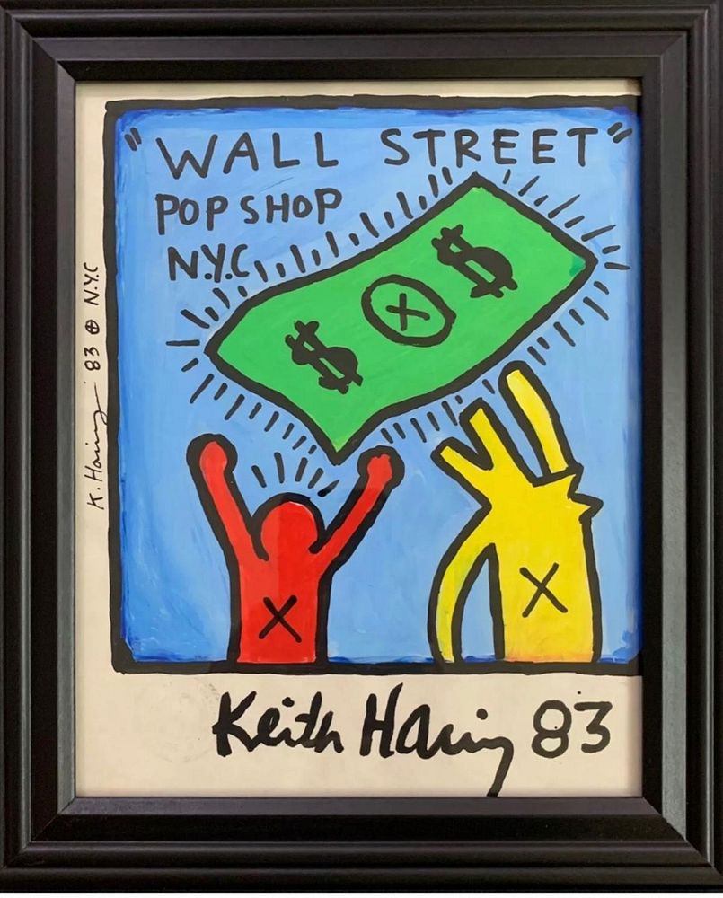 Appraisal: KEITH HARING USA - WALL STREET DRAWING Keith Haring AMERICAN