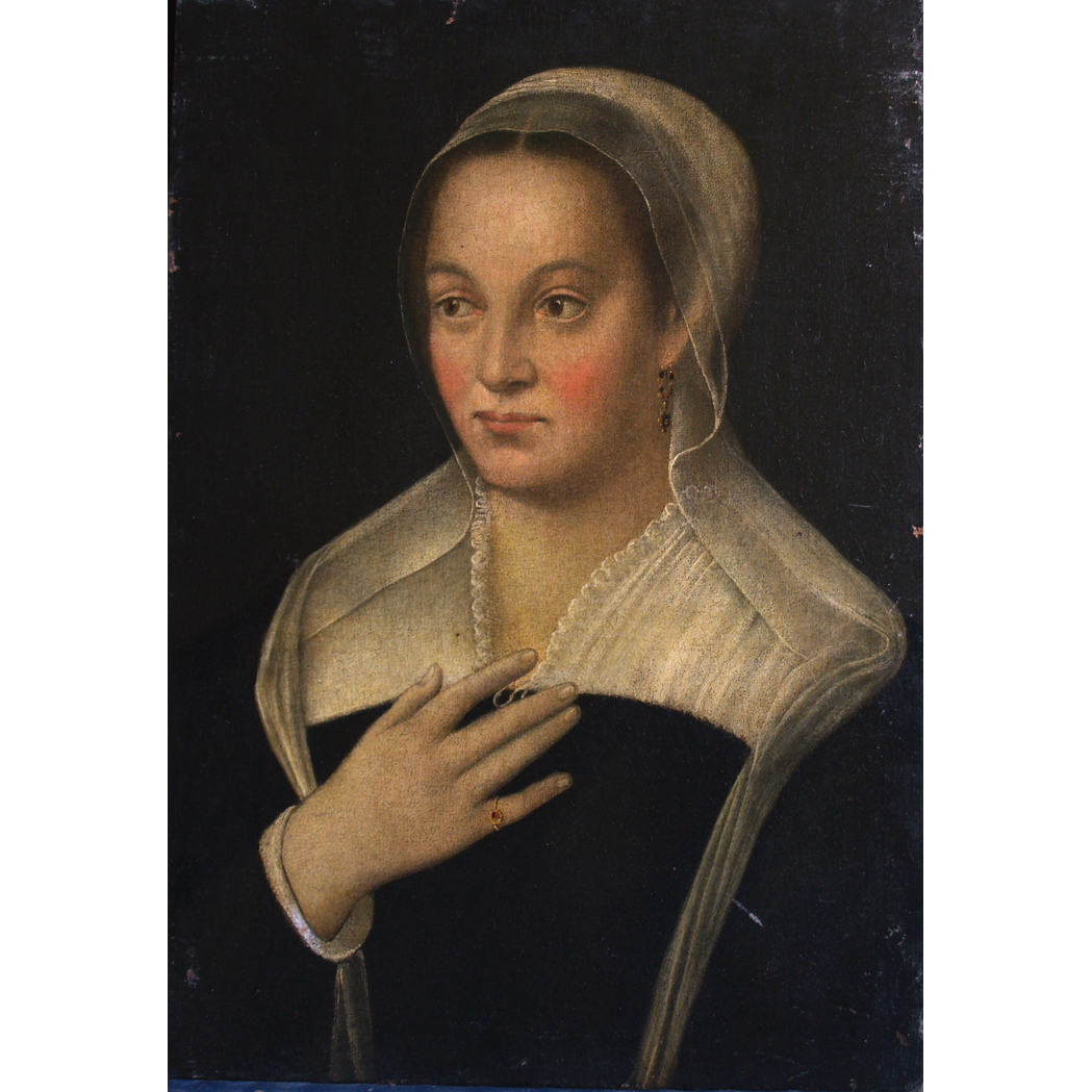 Appraisal: Circle of Sofonisba Anguissola Girl in a White Cap Oil