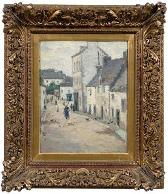 Appraisal: Harry B Lachman painting Illinois California - Calle Bretona Brittany