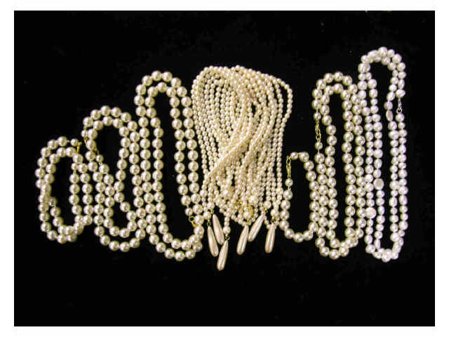 Appraisal: Seven pieces of faux pearl costume jewelry including bracelet pearl