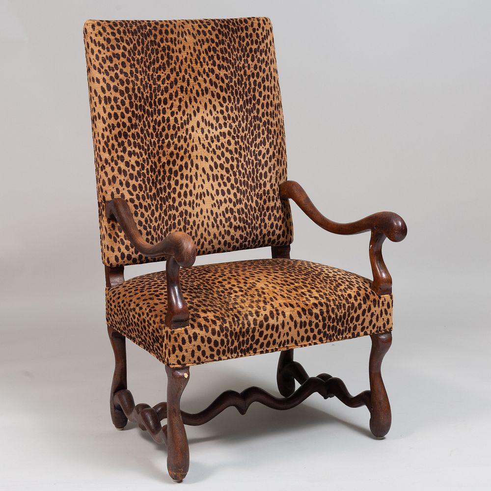 Appraisal: Louis XIV Style Walnut Fauteuil la Reine x x in