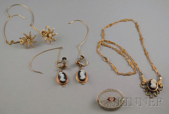 Appraisal: Group of Assorted Jewelry a kt white gold diamond rock