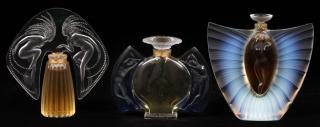 Appraisal: LALIQUE CRYSTAL PERFUMES PIECES LALIQUE CRYSTAL PERFUMES PIECES H -