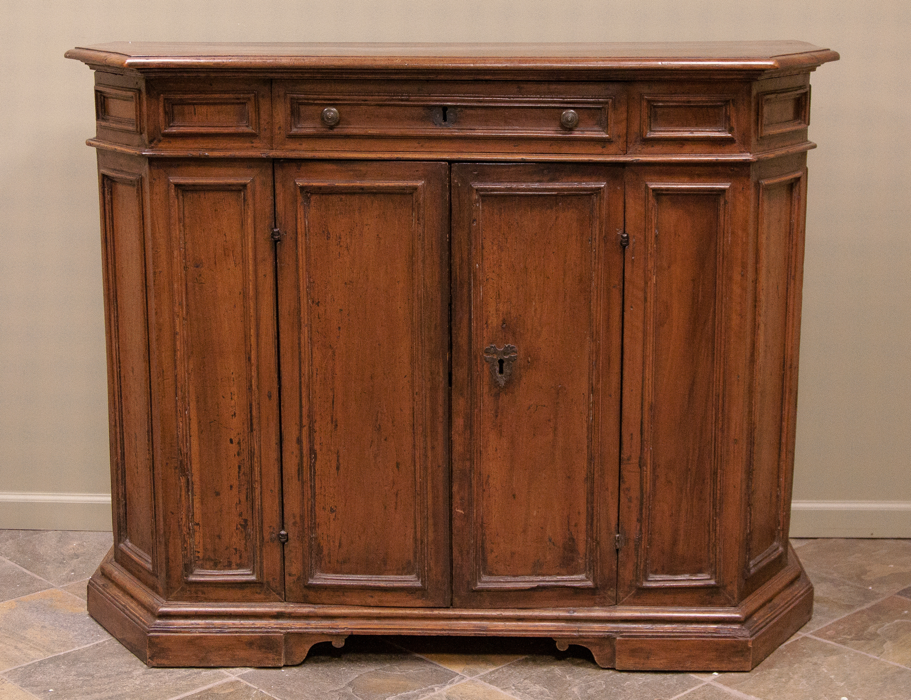 Appraisal: Continental Side Cabinet with Panel Doors and Sides th cent